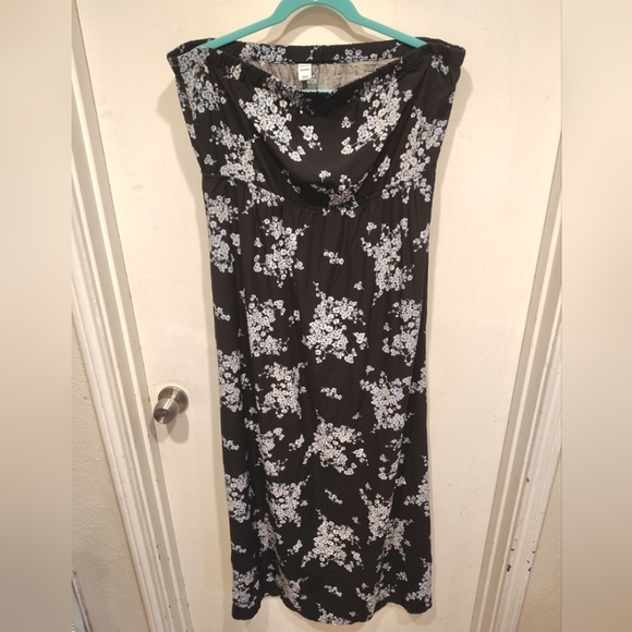 Old Navy Dresses & Skirts - Old Navy Dark Floral Strapless Tube Maxi Dress Sz XL Summer Beach Vacation Boho